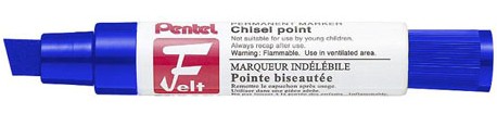 pentel M180C Blue Chisel Point Markers Permanent Ink Box 6
